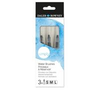 Daler-rowney simply accesorios, pinceles con deposito, set 3 unidades,