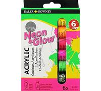 Daler-Rowney Simply, Aluminium Tube, Botella de plástico, 12ml, Caja de cartón, Set, 6 Pinceles Surtidos
