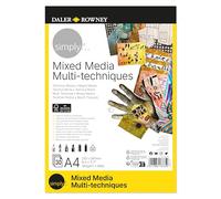 Daler-Rowney Simply Bloc Papel Multitécnica A4 160g 30 Hojas