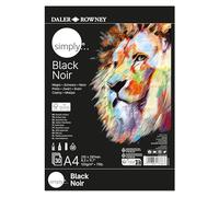 Daler-Rowney Simply Bloc Papel Negro A4 120g 30 Hojas
