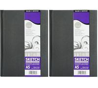 Daler Rowney Simply Cuaderno Dibujo Cosido Papel Blanco Natural A5 100G/M² (Paquete de 2)