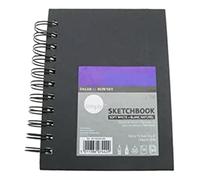 Daler-Rowney Simply, Cuaderno esbozo, Grano medio, 100gsm, Espiralado, tapa dura, 10,2x15,2cm, Blanco Suave, 80 hojas