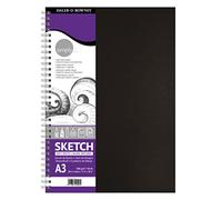 Daler-Rowney Simply, Cuaderno esbozo, Grano medio, 100gsm, Espiralado, tapa dura, A3 29.7 x 42cm, Blanco Suave, 54 hojas