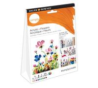 Daler-rowney, simply, pintura acrílica, caja de cartón, colores surt