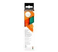 Daler-Rowney Simply, Rotuladores de Pintura Acrílica, Estuche de cartón, Set rojo y verde