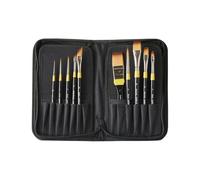 Daler-Rowney System3 Set EST. Cremallera 10 Pinceles Acrílico Mango Corto