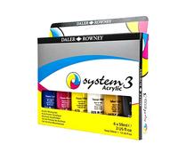 Daler-Rowney System3 Set Process, Colores Acrílicos, Tubos de plástico, 59ml, 6 Colores Surtidos