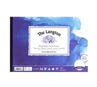 Daler-Rowney The Langton Rough - Bloc de papel para acuarela (A4, 300 g/m²), 1 lado, sin ácidos, 12 hojas blancas naturales, ideal para artistas profesionales