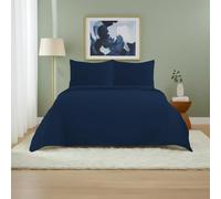 DALINA - Colcha Bouti para Cama 180, Cubre Cama Fina 280x260cm Incluye 2 Fundas de Cojín, 100% Poliéster Diseño de círculo Estampado Ideal para Verano y Entretiempo, Azul Oscuro