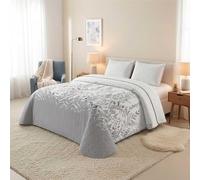 DALINA - Colcha Bouti para Cama 90, Cubre Cama Fina 180x260cm Incluye 1 Funda de Cojín, Suave Ideal para Primavera, Verano y Entretiempo,Estampado