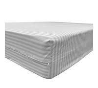 Dalina Funda de Colchón con Cremallera 150x200x25cm - Protector Colchón Transpirable, Tejido Poliéster Sin Elástico - para Cama 150cm, Gris