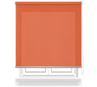 DALINA Textil - Estor Enrollabre Translúcido 103x180cm, Pesiana Enrollable Liso Pasa la Luz 40%, Medida Incluyendo Soporte 105x180cm (Naranja)