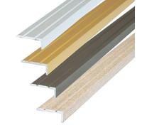 Dalsys Perfil de borde de escalón, autoadhesivo 200cm x 25mm x 10mm Plata