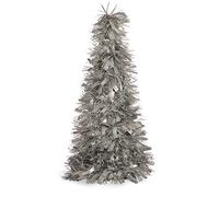 DAM. Árbol de Navidad de espumillón mate en color plata. 27x27x46cm Silver