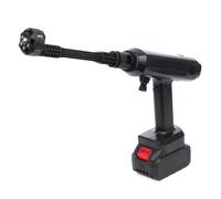 DAM.Pistola de lavado a presión con DOBLE BATERIA extraíble de 13000 mAh y 3 adaptadores de lavado diferentes. 180W y 10 bares de presión. 23x7x25cm Black