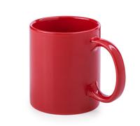 DAM Taza cerámica 370 ml esmaltada brillo 8,2x8,2x9,8 Cm. Red