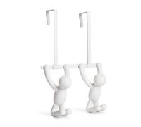 DAMDAM GO Perchero Buddy Door 1004260-660 con doble gancho, plástico, blanco, 21,6 x 30,5 x 10,8 cm