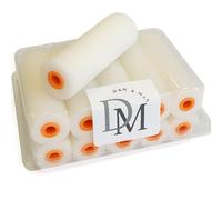 DAN&MAR® 10 Rodillo Recambio Espuma Poro 0. Mini Rodillo Espuma Poro 0 11 CM. Perfecto para Muebles Madera y pequeñas Superficies. Pinturas al Agua y Sinteticas. Acabado Liso Profesional-