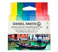 daniel smith Acuarela extrafina - Master Artist, juego de 6, tubos de 5 ml - (sombra amarilla, sombra verde, azul ultramar, escarlata pirrol, carmesí Alizarina)