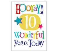 Danilo Promotions Limited Tarjeta Felicitacion Cumpleaños 10 Años, Tarjeta de Cumpleaños, Postal Cumpleaños