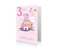 Danilo Promotions LTD Peppa Pig 3rd Tarjeta de Cumpleaños - Oficial Peppa Pig 3 Años Tarjeta de Cumpleaños para Girls & Boys