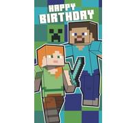 Danilo Promotions Ltd Tarjeta de cumpleaños de Minecraft con calcomanías