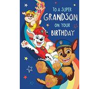Danilo Promotions LTD Tarjeta de cumpleaños de nieto, tarjeta de cumpleaños de nieto de Patrulla Canina, tarjeta de cumpleaños de nieto Patrulla Canina, tarjeta de feliz cumpleaños nieto