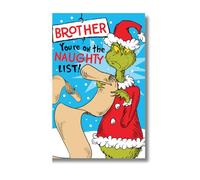 Danilo Promotions Official The Grinch - Tarjeta de Navidad para hermano, multicolor