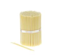 Danilovo 100 velas blancas de cera de abeja - Velas ortopédicas para oración, rituales, decoración de mesa de boda - no tóxicas, sin hollín - antigotes, N80, altura: 18,5 cm, diámetro: 6,1 mm