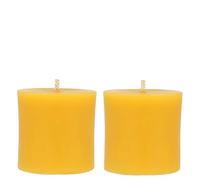 Danilovo Velas de Cera de Abeja Natural 100% Pura - Velas Decorativas Grandes para un Hogar Acogedor - Aroma a Cera de Abeja Natural que da Confort Diario (2 pz, 5x5 cm, 15 horas)