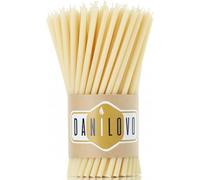 Danilovo Velas de cera de abeja pura, sin goteo, sin humo, altas y delgadas, velas decorativas para oración de la iglesia, decoración o cumpleaños velas - Velas perfumadas de miel (blanco)