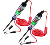 DAOKAI Lápiz de prueba de circuito eléctrico para coche, 5 V-120 V, comprobador de voltaje con LCD digital, comprobador de continuidad para circuitos eléctricos, fusibles, interruptores y líneas, 2