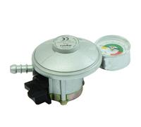 Dapetz Regulador de gas con clip de butano con calibre de 30 mbar, compatible con Calor Flogas de 21 mm, caravana, autocaravana, para botella de gas Flogas Calor de 7 kg