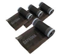 DAPRONA 4 rollos Cinta de cumbrera 5m x 180mm Marrón RAL 8017 aluminio | Sellado para tejados autoadhesivo, protección de limatesas, banda de butilo impermeable flexible y rollo de alubutilo
