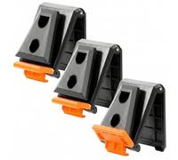 Dargkwn Juego de 3 hebillas compactas para cinturón y mochila, portátiles y ergonómicas, resistentes al uso diario, diseño naranja-negro visible, adecuadas para obra, taller y tareas de bricolaje