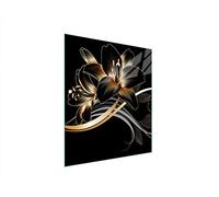 DarHaus Placa protectora de vitrocerámica 45 x 52 cm 1 pieza cocina eléctrica universal para inducción protección contra salpicaduras tabla de cortar de vidrio templado como decoración, ORQUÍDEA