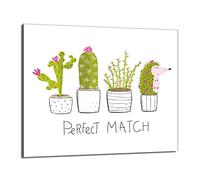 DarHaus Placa protectora de vitrocerámica 60 x 52 cm 1 pieza cocina eléctrica universal para inducción protección contra salpicaduras tabla de cortar de vidrio templado como decoración, CACTUS