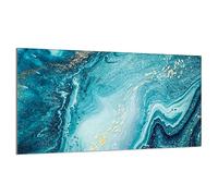 DarHaus Placa protectora de vitrocerámica 90 x 52 cm 1 pieza cocina eléctrica universal para inducción protección contra salpicaduras tabla de cortar de vidrio templado como decoración, MÁRMOL