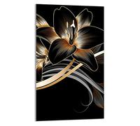 DarHaus Tabla de cortar decorativa de cristal templado y cubre vitro, Placa protectora de vitrocerámica 30 x 52 cm 1 piezas, para inducción, protección contra salpicaduras, decoración, ORQUÍDEA