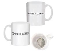 Taza Casa Stark Juego de Tronos GOT Cerámica con Lobo Esculpido en el Interior 320 mls
