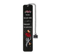 Dark Romance Bookmark - 5 pulgadas Gothic Skeleton Hand Marker | Stainless Steel Elegant Page Marker - Funny Rose Skeleton Design for Book Lovers for Reading Travel Home Office