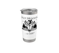 Dark Romance Books Club Dragons Fly Dragon or Die Book Nerd Vaso térmico de acero inoxidable de doble pared