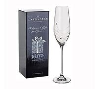 Dartington - Copa de champán con cristales personalizables, diseño de purpurina