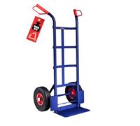 DASCK Carro de Carga 200 kg con Ruedas Neumáticas - Carretilla Industrial de Acero Reforzado con Plataforma 35x18 cm y Empuñaduras Ergonómicas Antideslizantes