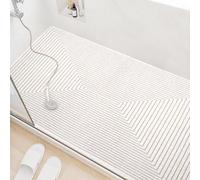 DASIAUTOEM Alfombrilla de ducha antideslizante para ducha y bañera, de PVC, de secado rápido, suave con orificios de drenaje, resistente al moho, para zonas húmedas (60 x 90 cm)