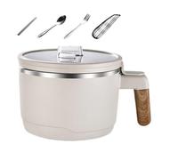 DAWCBVJQ Tazón de fideos instantáneos con tapa, tazas de sopa grandes para fideos Pasta - Tazón de microondas con olla de pasta,Cuencos de fideos para microondas, cuenco de pasta de acero inoxidable