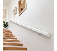 Dawselod 100cm Pasamanos Blanco de Madera Maciza | Barandilla Antideslizante para Escaleras del Hogar | Barra de Seguridad Resistente para Escaleras Interiores y Exteriores, Pasillos, Áticos y Patios