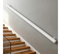 Dawselod 330cm Pasamanos Blanco de Madera Maciza | Barandilla Antideslizante para Escaleras del Hogar | Barra de Seguridad Resistente para Escaleras Interiores y Exteriores, Pasillos, Áticos y Patios
