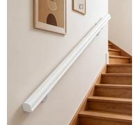 Dawselod 50cm Pasamanos Blanco de Madera Maciza | Barandilla Antideslizante para Escaleras del Hogar | Barra de Seguridad Resistente para Escaleras Interiores y Exteriores, Pasillos, Áticos y Patios