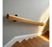 Dawselod 60cm Pasamanos de Madera Maciza,Montaje en Pared Antideslizante para Escaleras,Barandilla de Seguridad Resistente para Peldaños Interiores y Exteriores,Ideal para Mayores
